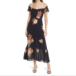Reformation Butterfly Midi Dress Arcadia Floral